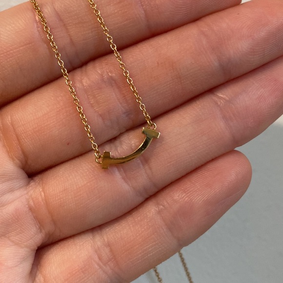 NEW Tiffany&Co T Smile 18k Rose Gold Diamond Necklace w/ Receipt Full Packaging - Picture 9 of 14